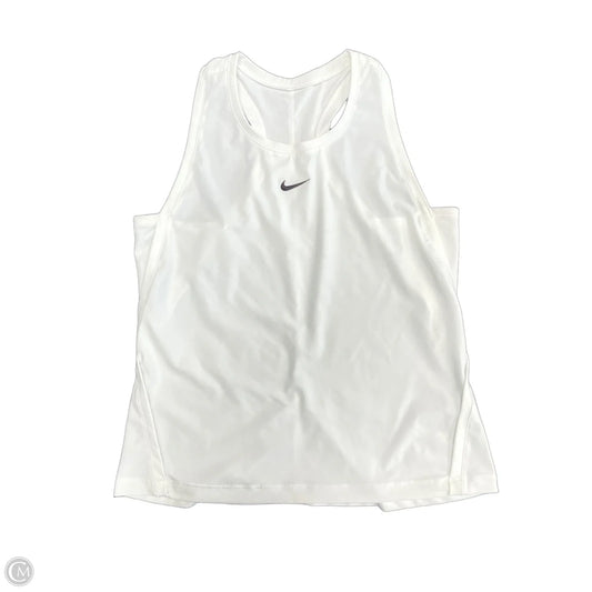 Athletic Tank Top By Nike Apparel In White, Size: M