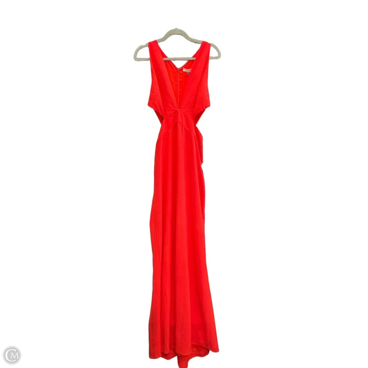 Dress Party Midi By Halston Heritage In Red, Size: 12