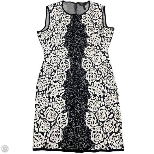Dress Casual Short By Bcbgmaxazria In Black & Cream, Size: L