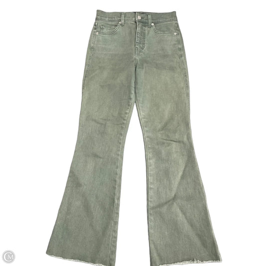 Jeans Flared By Veronica Beard In Green Denim, Size: 2