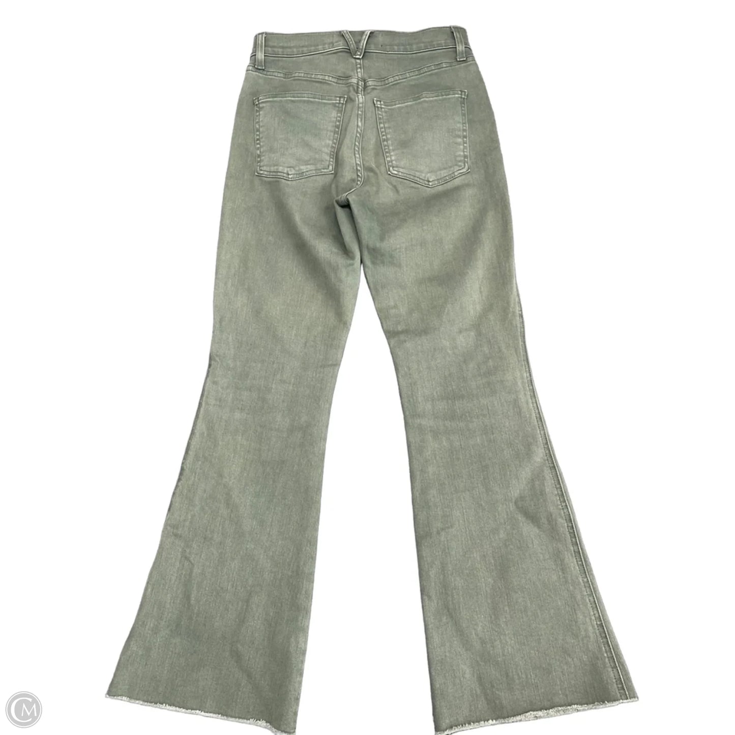 Jeans Flared By Veronica Beard In Green Denim, Size: 2