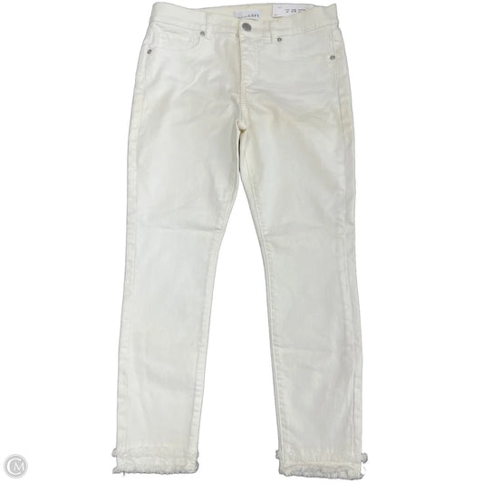 Jeans Skinny By Loft In White Denim, Size: 6p