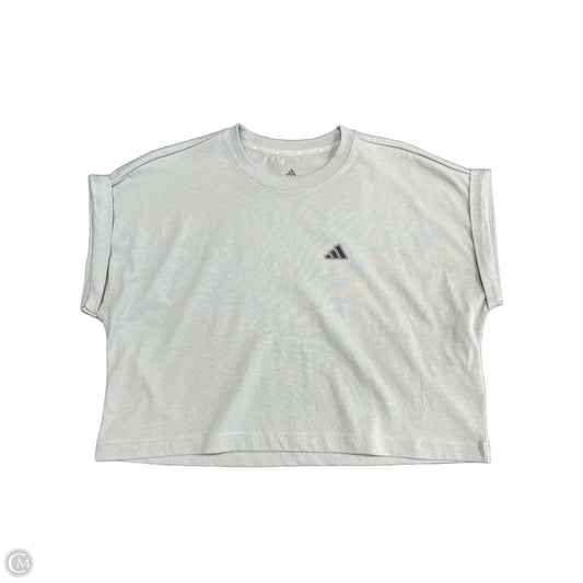 Athletic Top Short Sleeve By Adidas In Green, Size: Xs