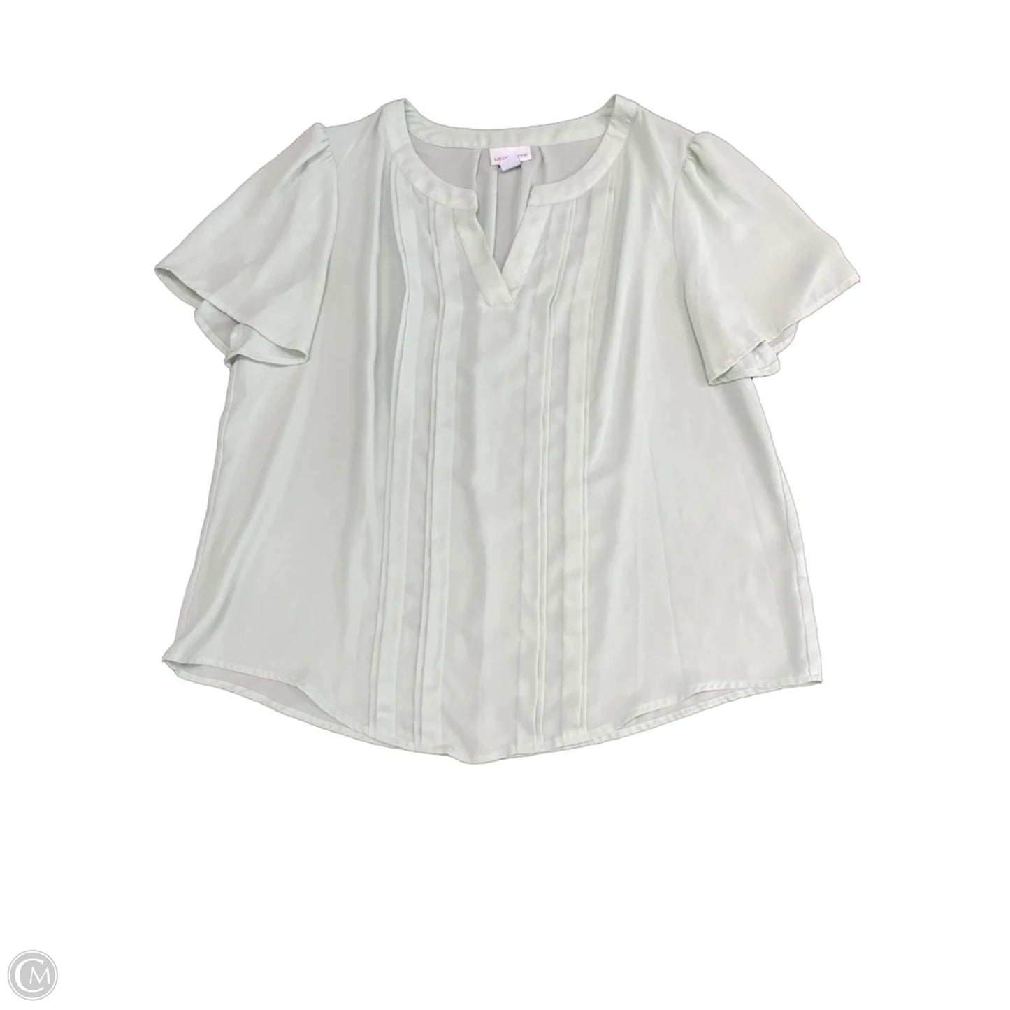 Top Short Sleeve By Liz Claiborne In Green, Size: Xl