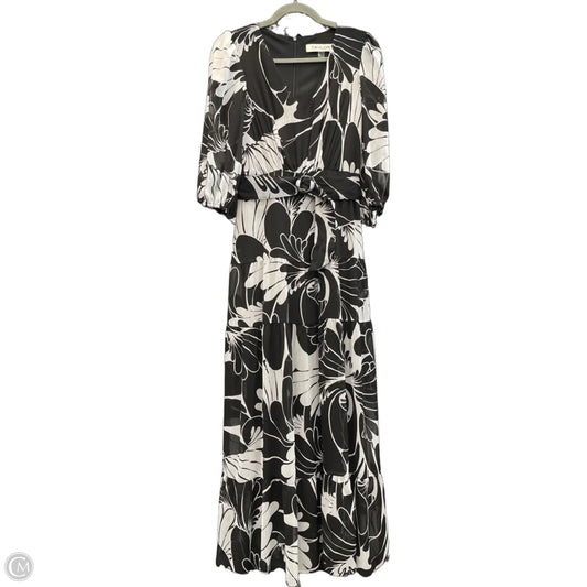 Dress Casual Midi By Taylor In Black & White, Size: 4
