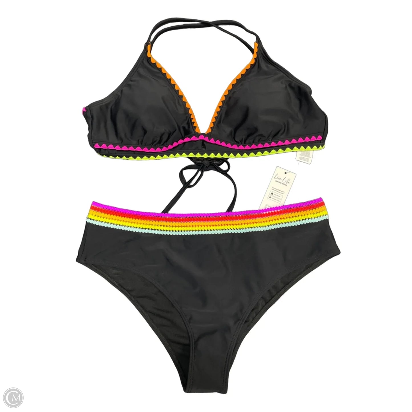 Swimsuit 2pc By Cupshe In Black, Size: L