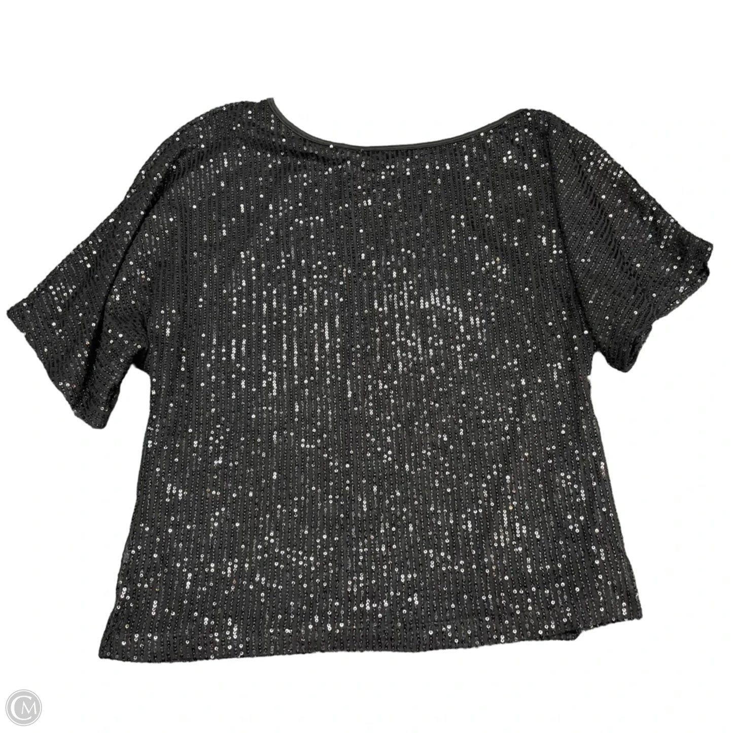 Top Short Sleeve By Cme In Black, Size: M