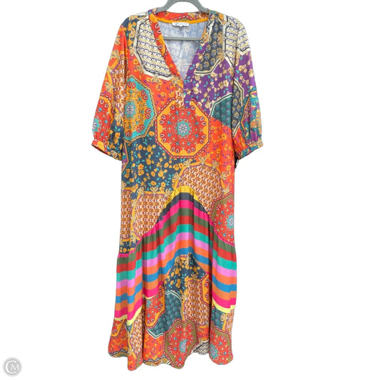Dress Casual Maxi By Cmc In Multi-colored, Size: L