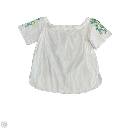 Top Short Sleeve By Kaari Blue In Green & White, Size: Xl