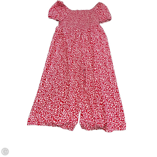 Jumpsuit By Shein In Red & White, Size: 3x