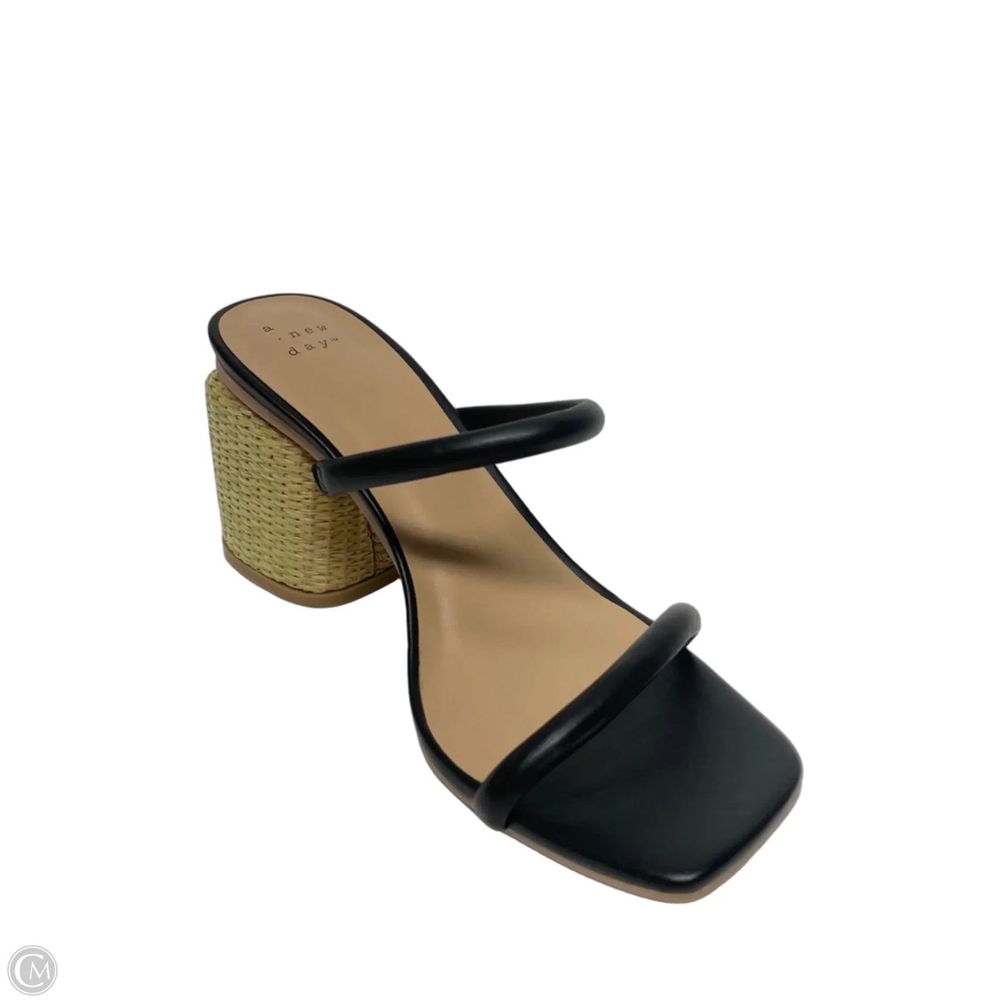 Sandals Heels Block By A New Day In Black, Size: 9