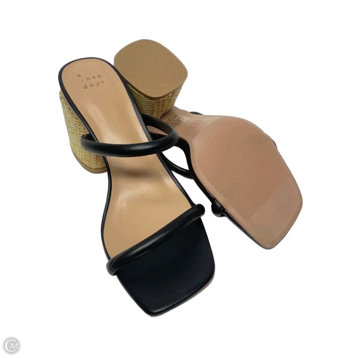 Sandals Heels Block By A New Day In Black, Size: 9