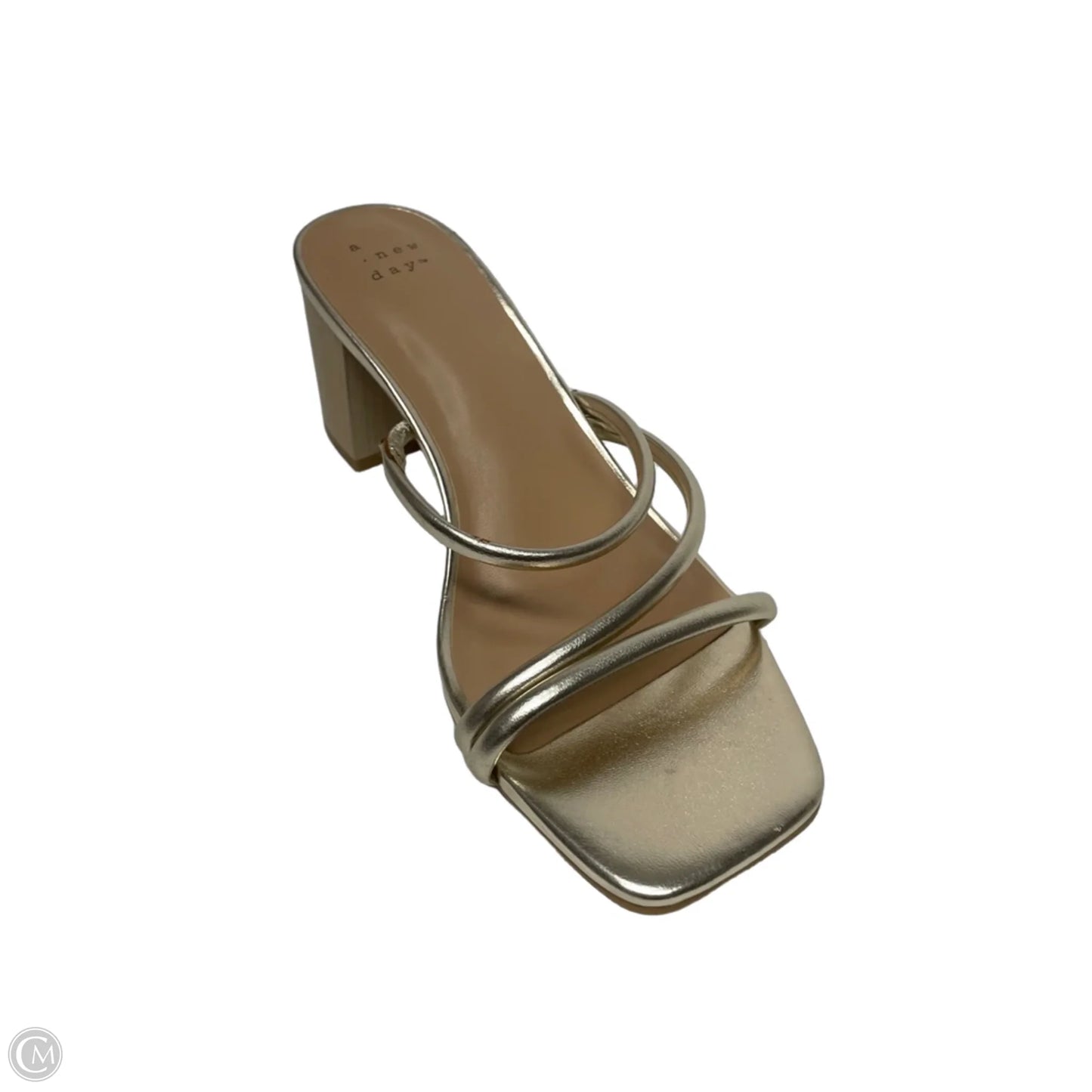 Sandals Heels Block By A New Day In Gold, Size: 8