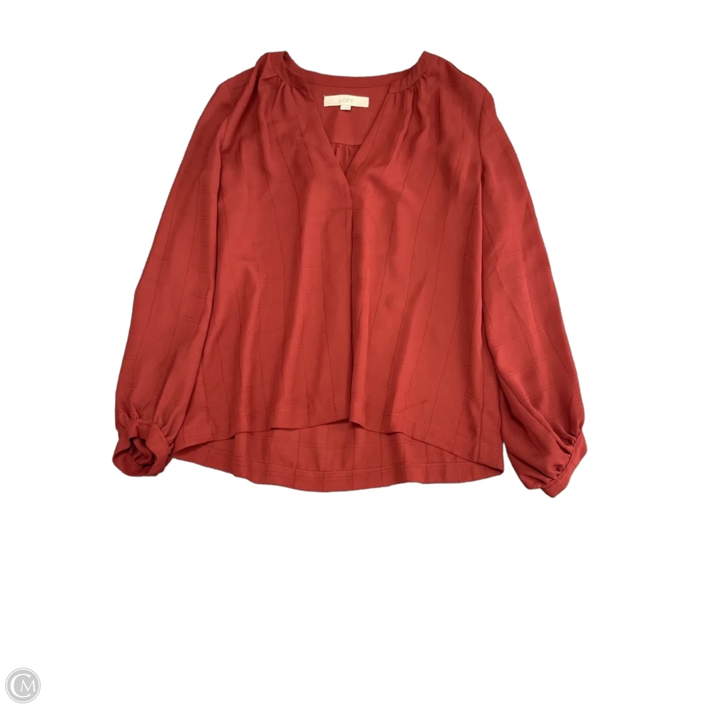 Top Long Sleeve By Loft In Red, Size: S