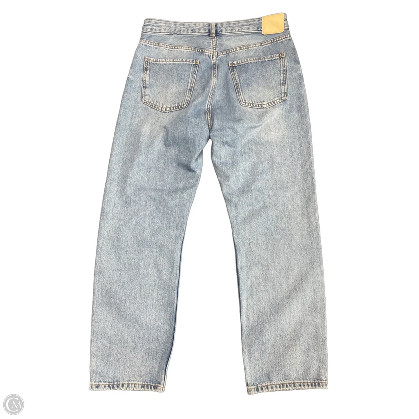 Jeans Straight By Zara In Blue Denim, Size: 8