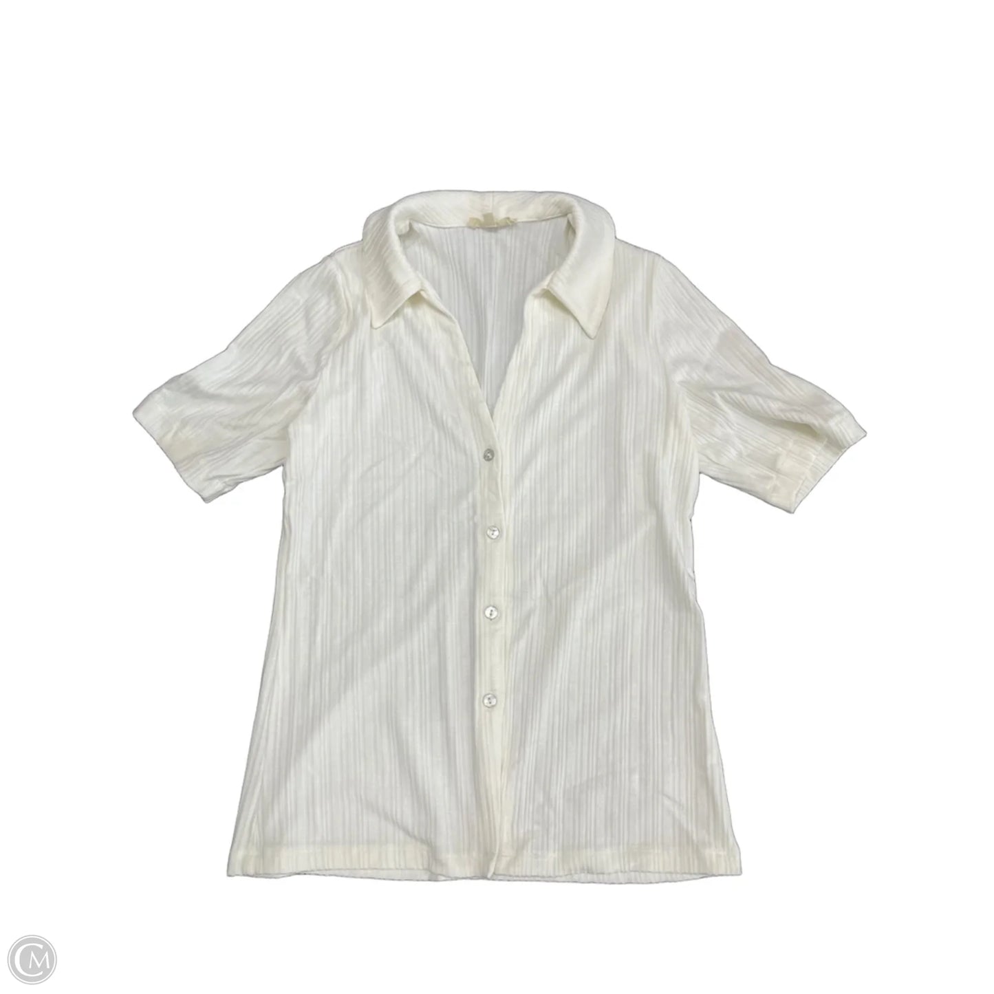 Top Short Sleeve By Madewell In Ivory, Size: M