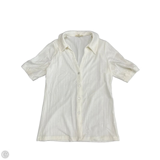 Top Short Sleeve By Madewell In Ivory, Size: M
