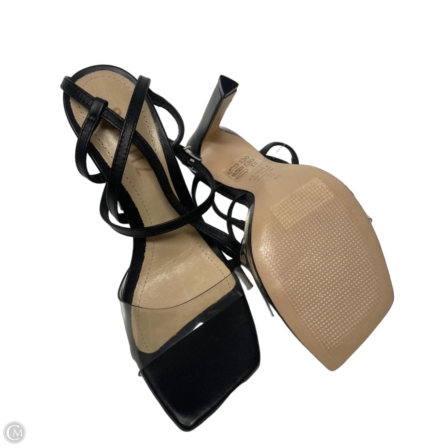 Sandals Heels Stiletto By Schutz In Black, Size: 5