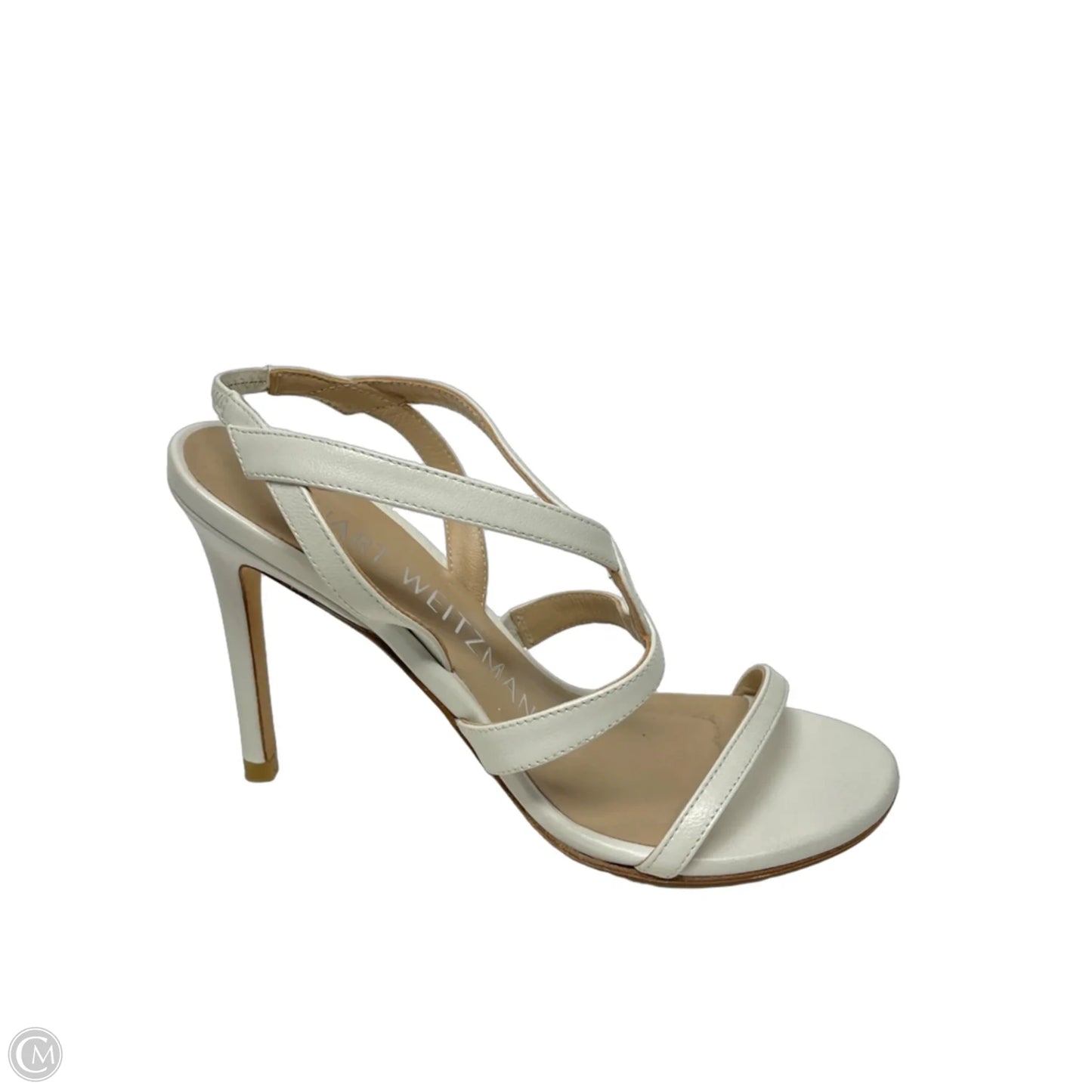 Sandals Designer By Stuart Weitzman In White, Size: 5