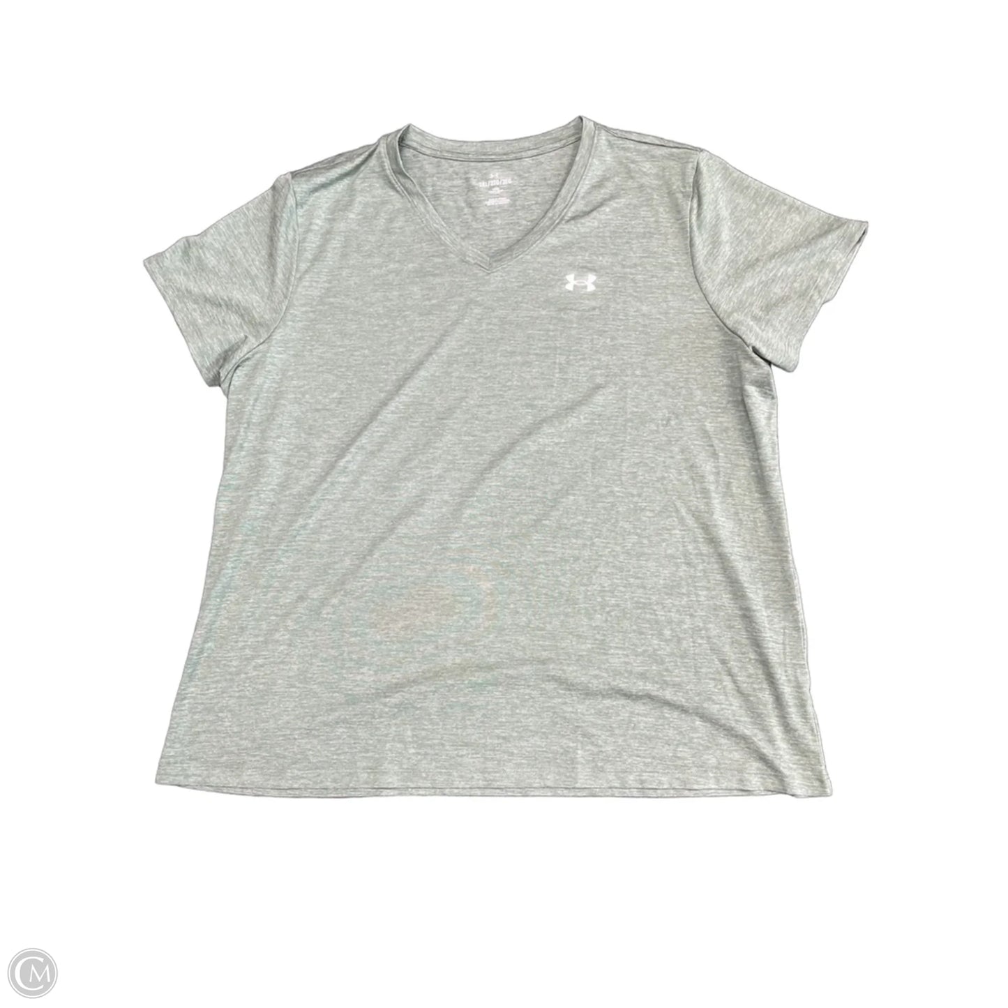 Athletic Top Short Sleeve By Under Armour In Green, Size: 2x