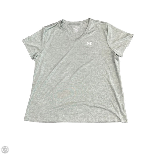 Athletic Top Short Sleeve By Under Armour In Green, Size: 2x