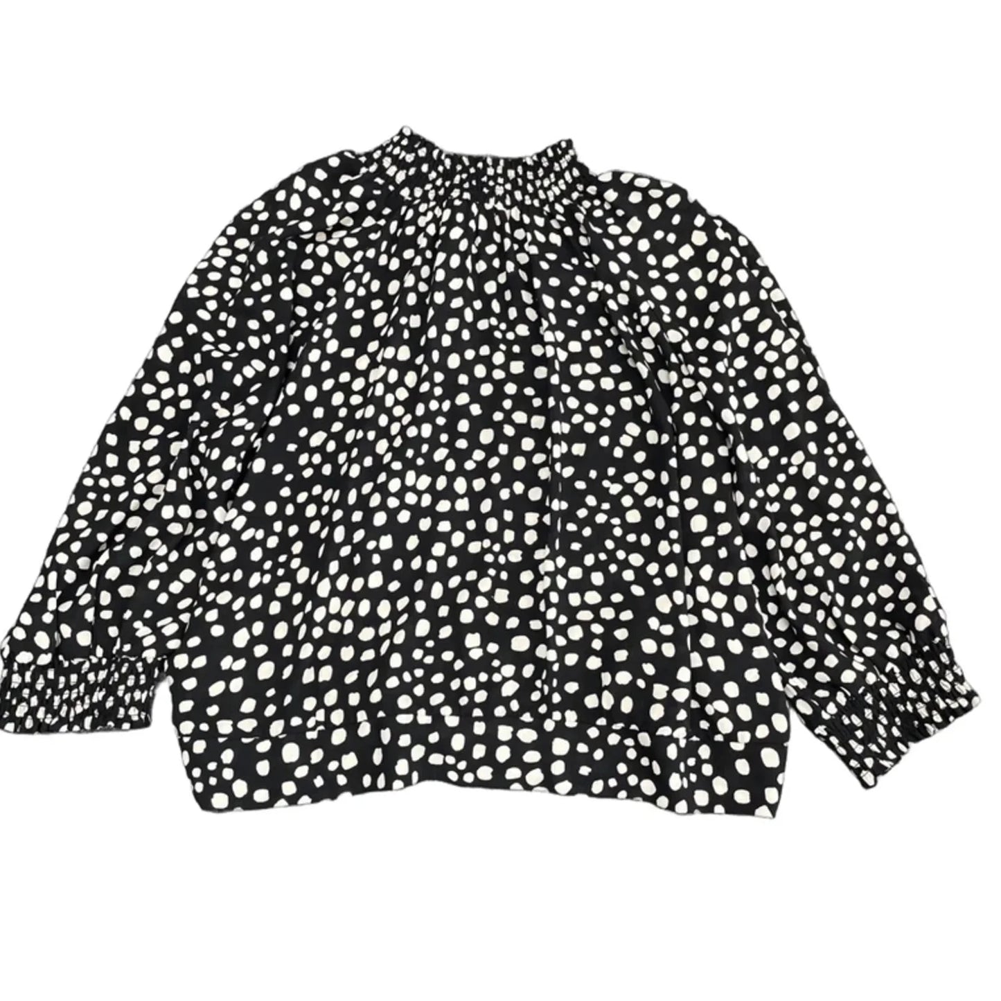 Top Long Sleeve By Dr2 In Black & White, Size: 2x