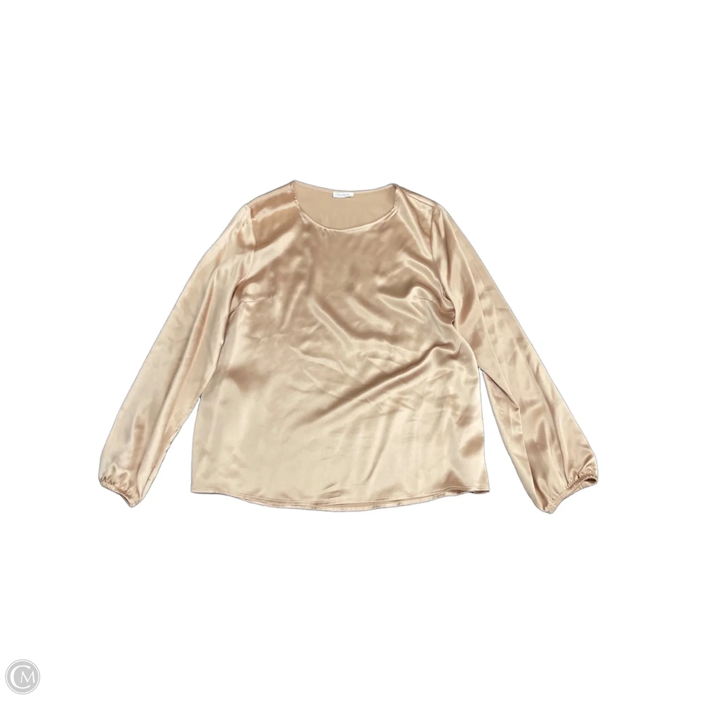 Top Long Sleeve By Cmb In Cream, Size: L