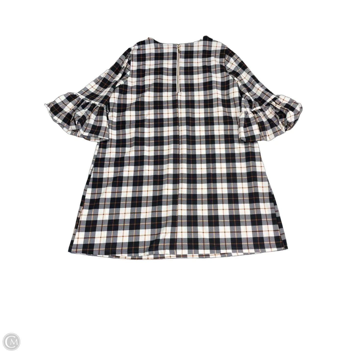 Dress Casual Short By Nina Leonard In Black & White, Size: 2x