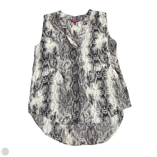Top Sleeveless By Vince Camuto In Snakeskin Print, Size: S