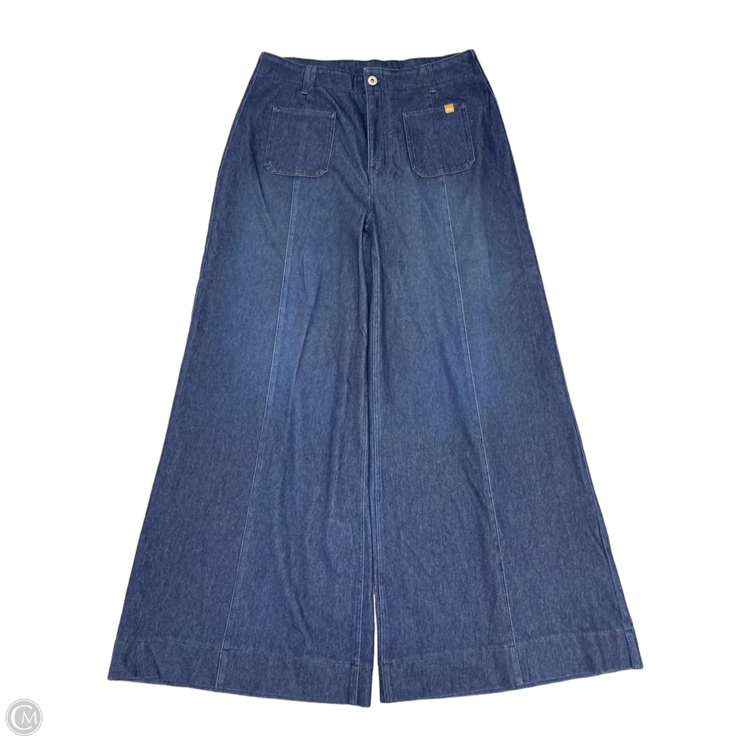 Pants Wide Leg By Halara In Blue Denim, Size: L