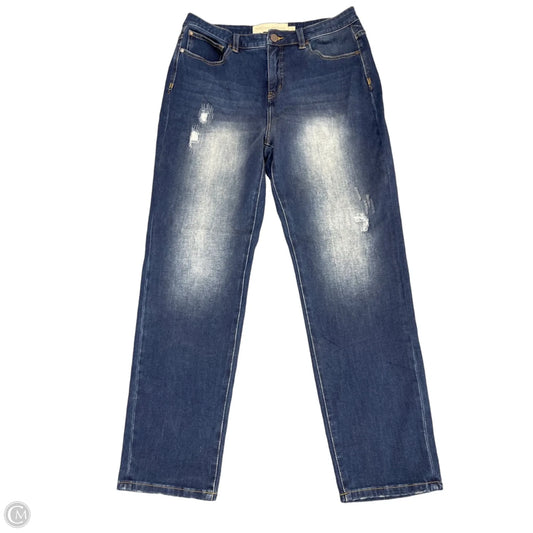 Jeans Straight By Soft Surroundings In Blue Denim, Size: 10