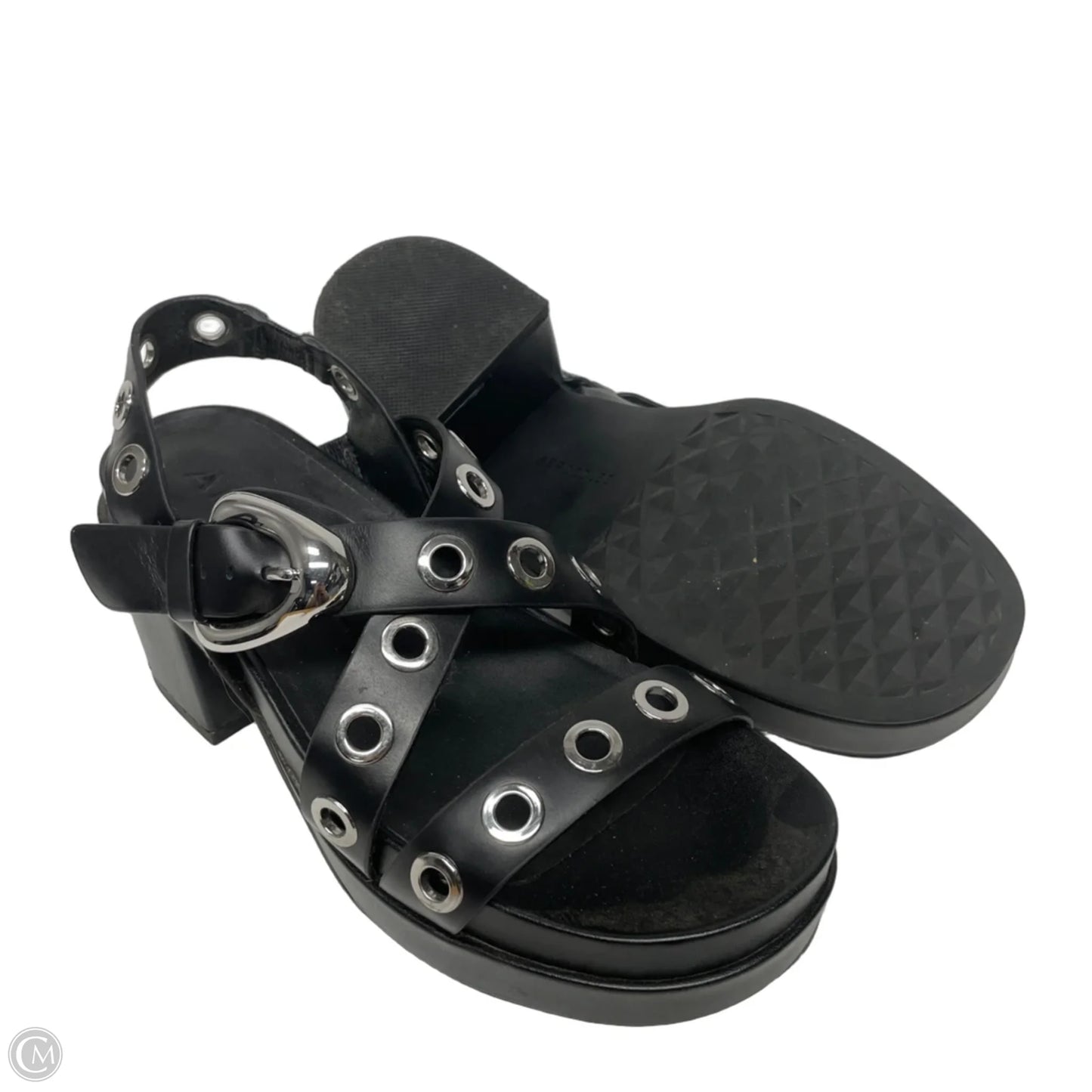 Sandals Heels Block By Aerosoles In Black, Size: 8