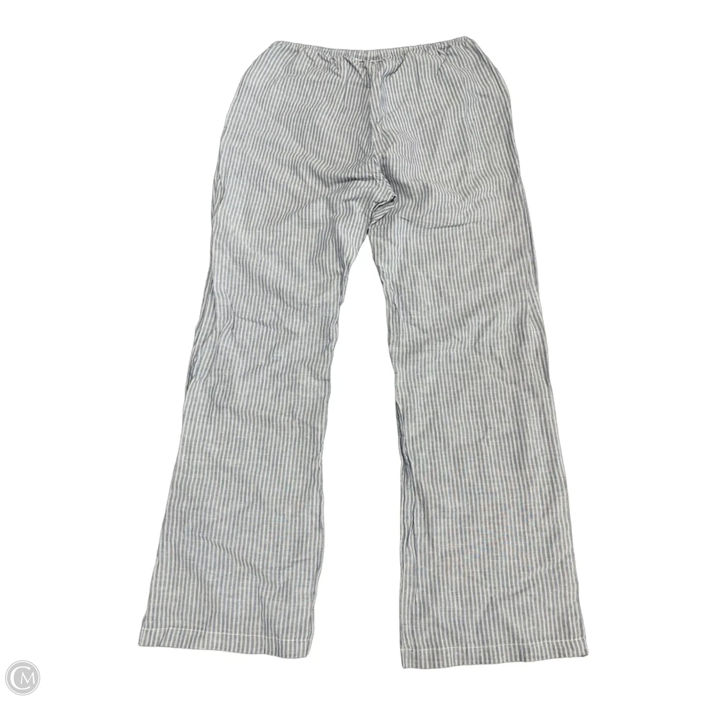 Pants Linen By Brandy Melville In Blue & White, Size: M