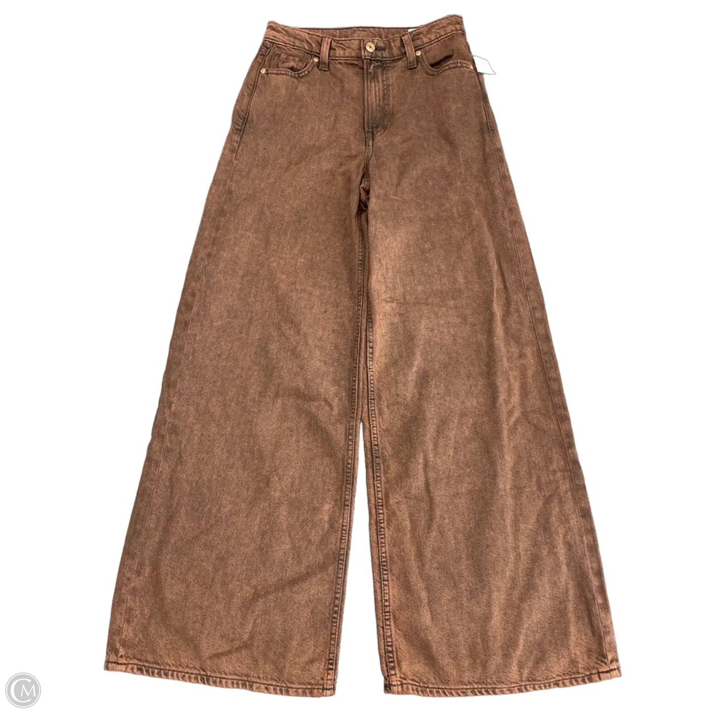Jeans Wide Leg By Gap In Brown, Size: 0