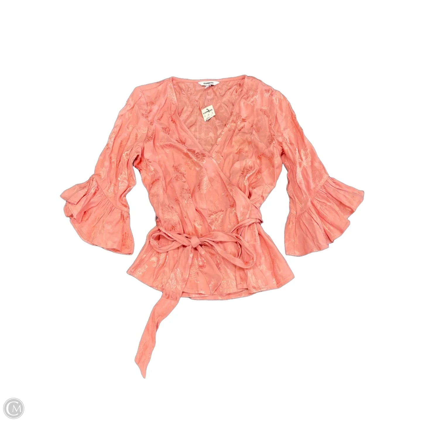Top Long Sleeve By Express In Pink, Size: Xs