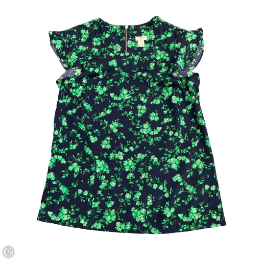 Top Short Sleeve By J. Crew In Blue & Green, Size: 6