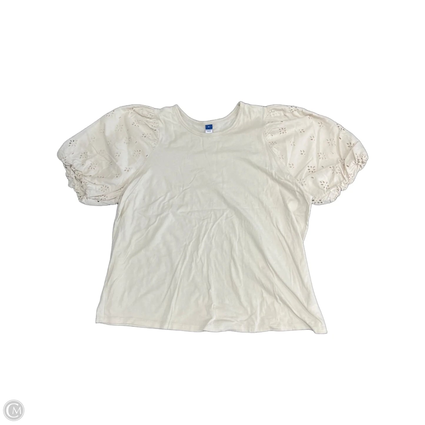 Top Short Sleeve By Old Navy In Cream, Size: Xl