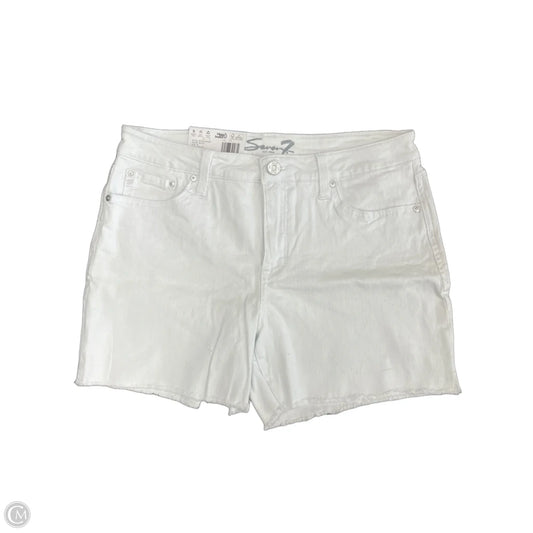 Shorts By Seven 7 In White Denim, Size: 10