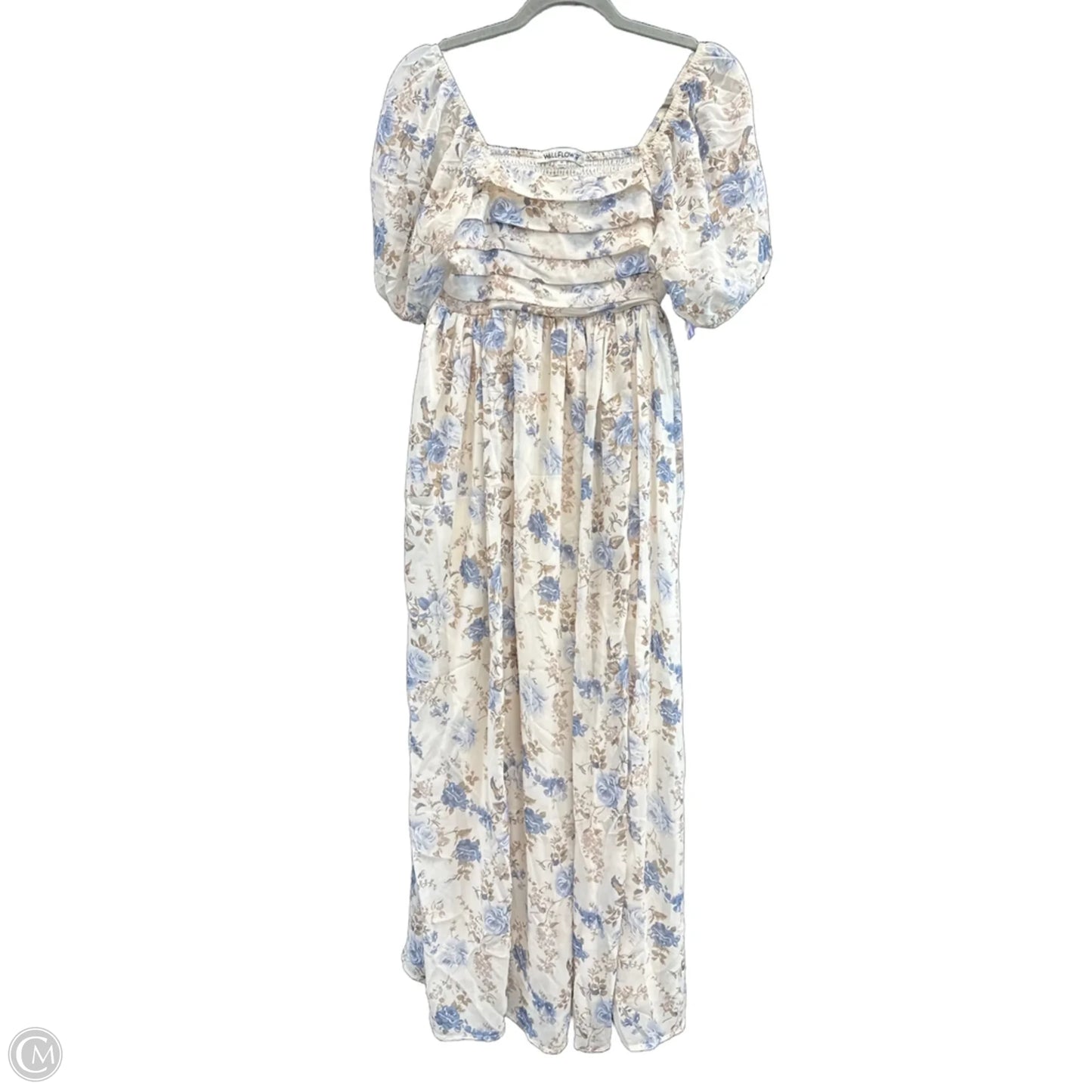Dress Casual Midi By Wallflower In Blue & White, Size: M