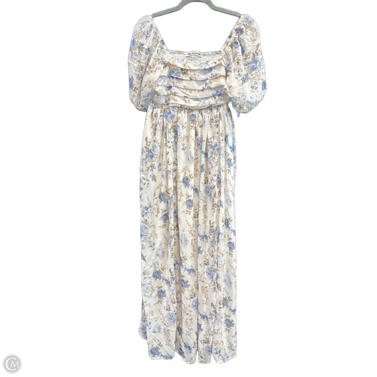 Dress Casual Midi By Wallflower In Blue & White, Size: M