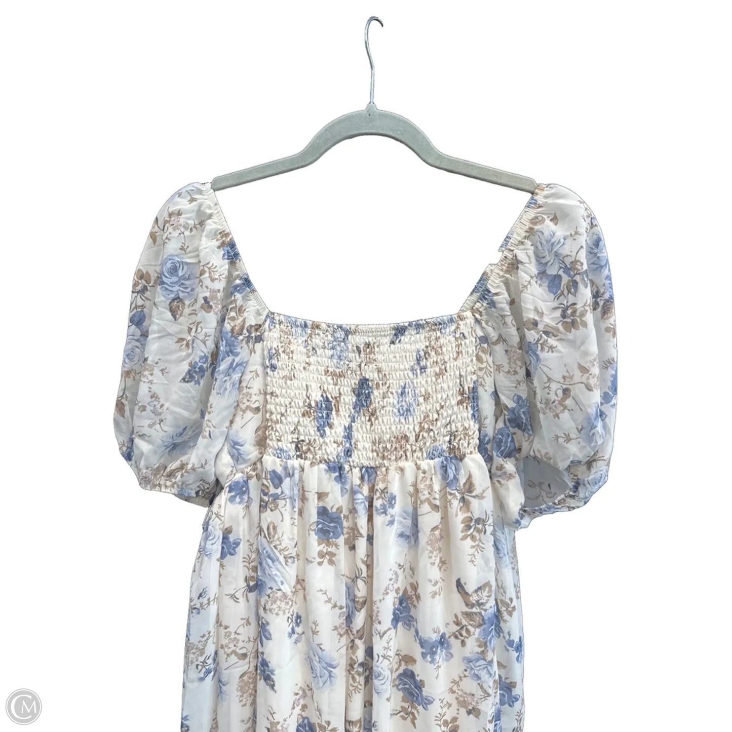 Dress Casual Midi By Wallflower In Blue & White, Size: M