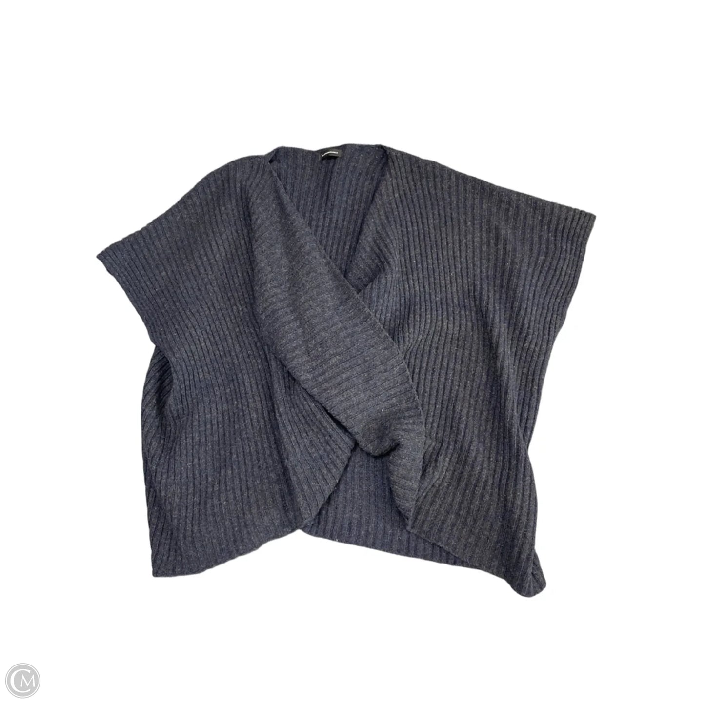Sweater Short Sleeve By Anthropologie In Black & Blue, Size: Osfm