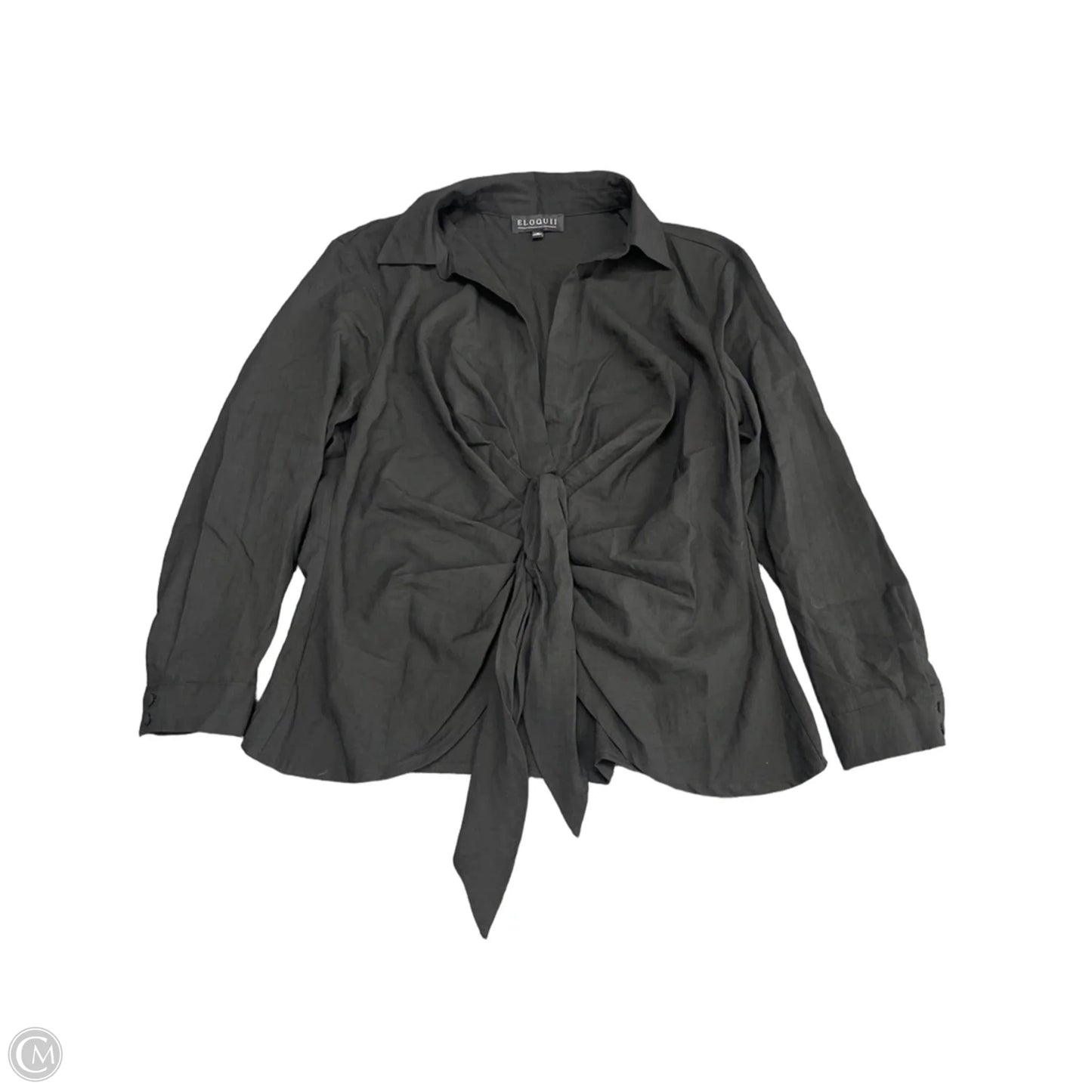 Top Long Sleeve By Eloquii In Black, Size: 16