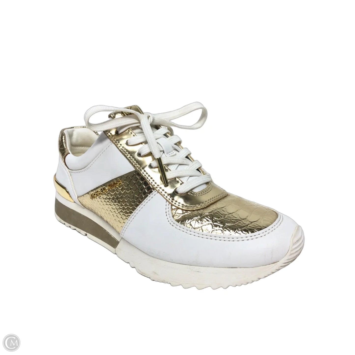 Shoes Sneakers By Michael By Michael Kors In Gold & White, Size: 6