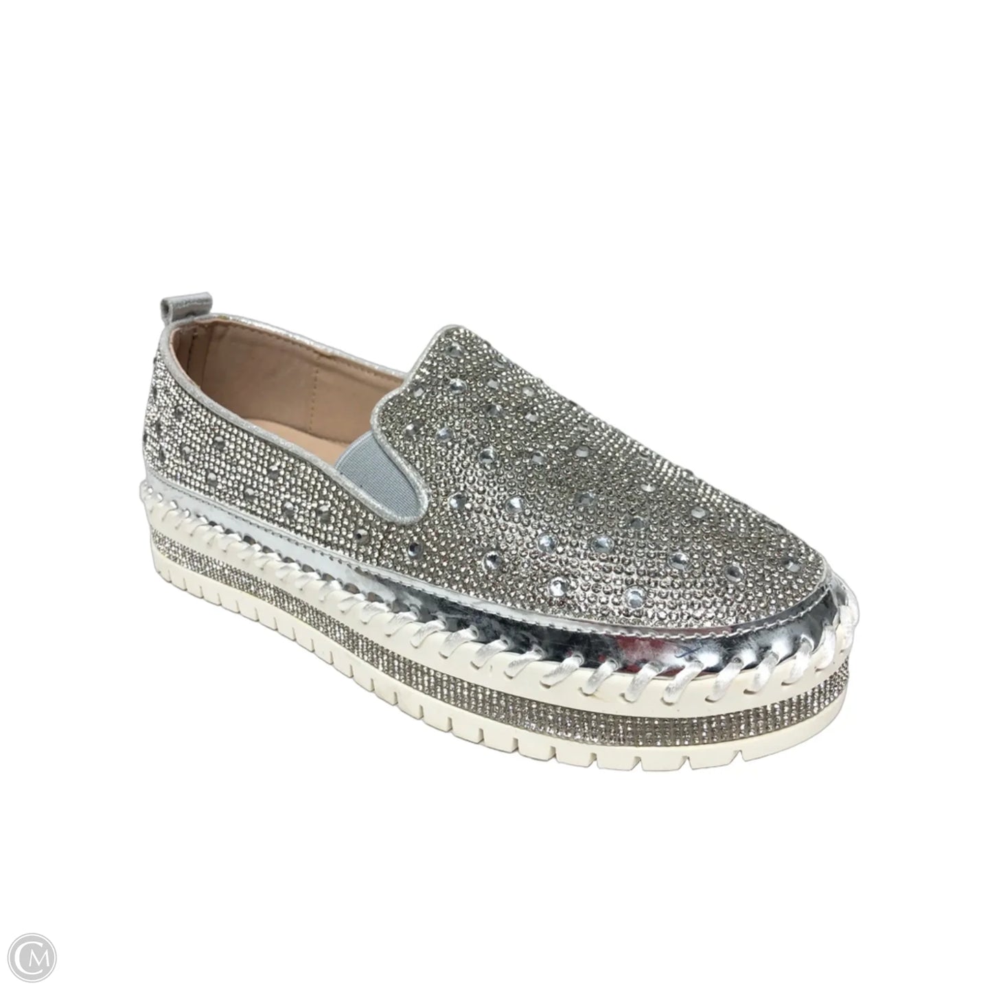 Shoes Flats By Azalea Wang In Silver, Size: 6