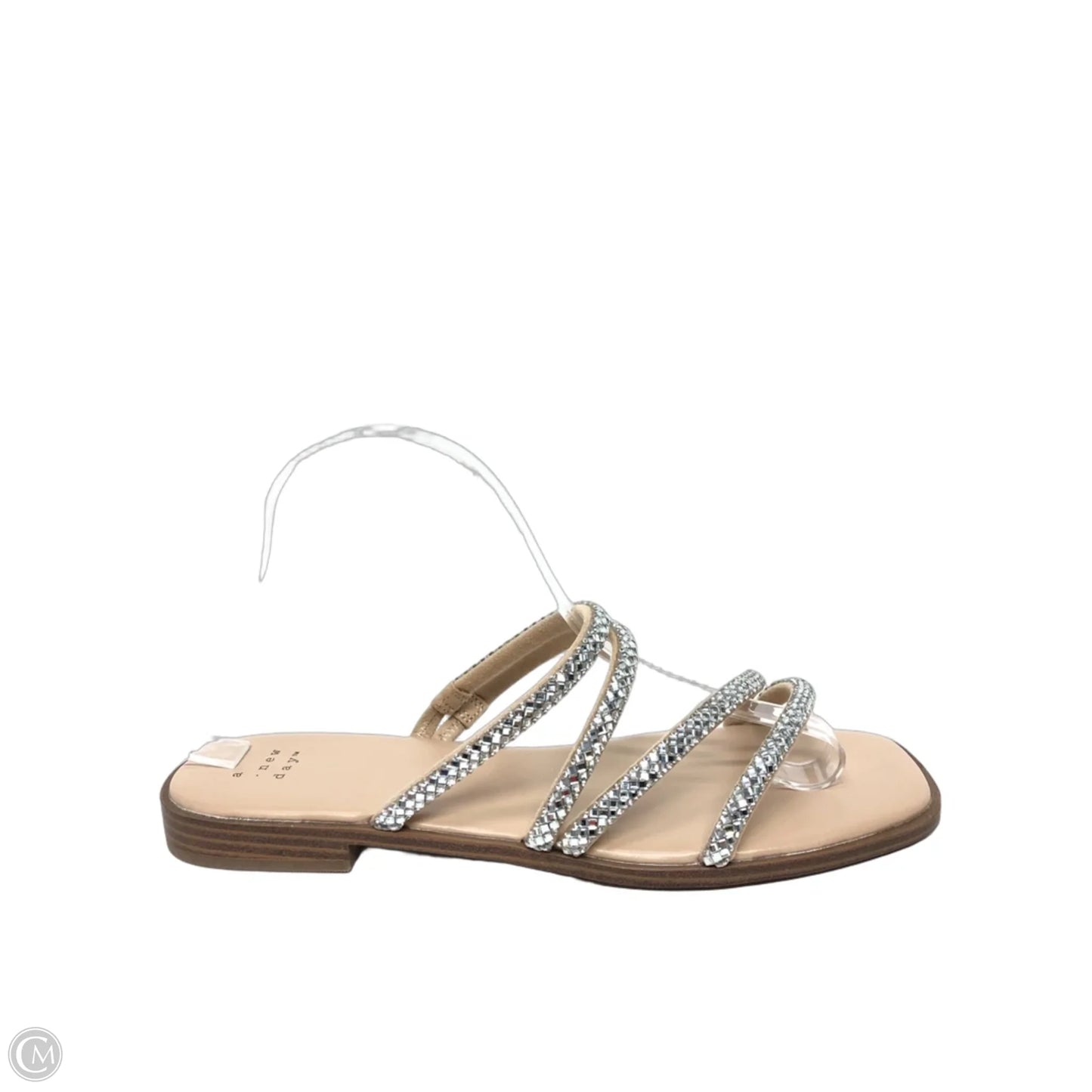 Sandals Flats By A New Day In Silver, Size: 9