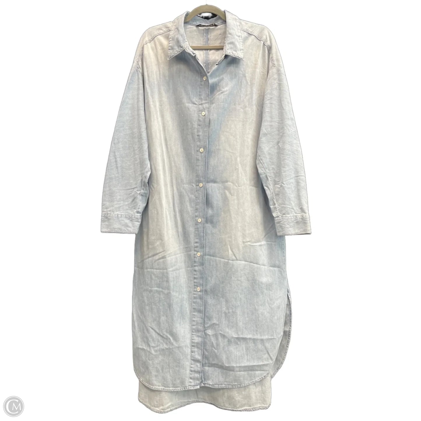 Dress Casual Midi By Zara In Blue, Size: Xl