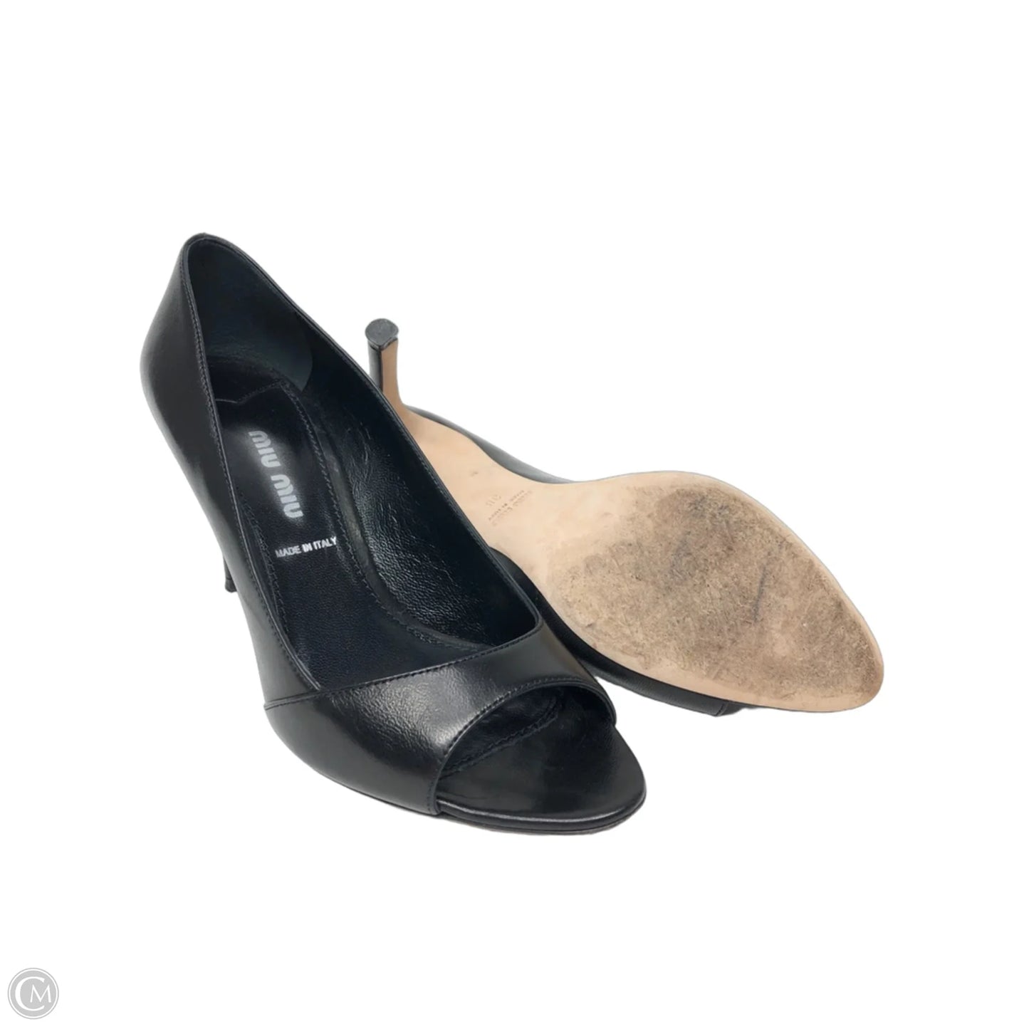 Shoes Luxury Designer By Miu Miu In Black, Size: 8