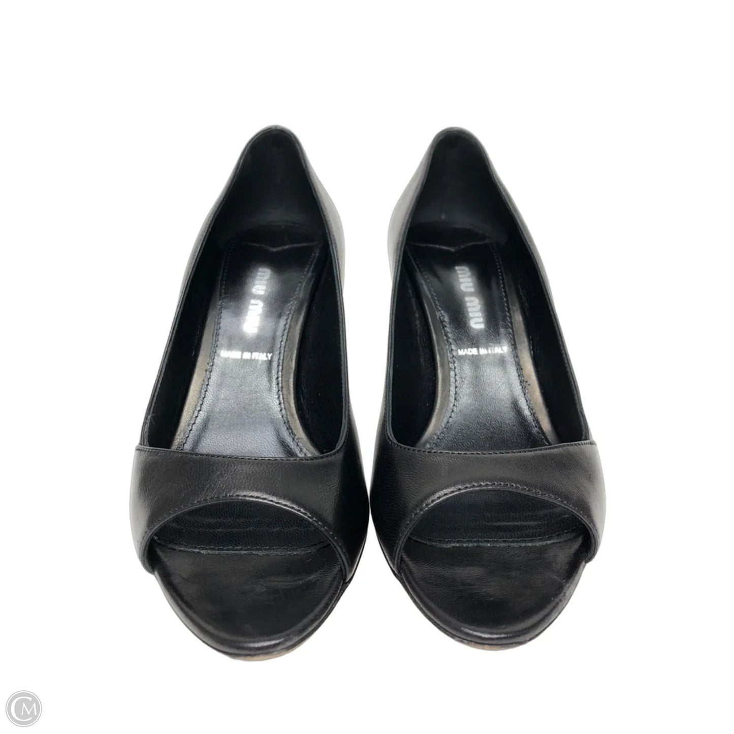 Shoes Luxury Designer By Miu Miu In Black, Size: 8