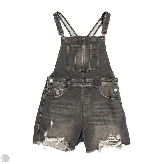 Shortalls By Risen In Black Denim, Size: Xl